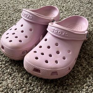 Pink crocs